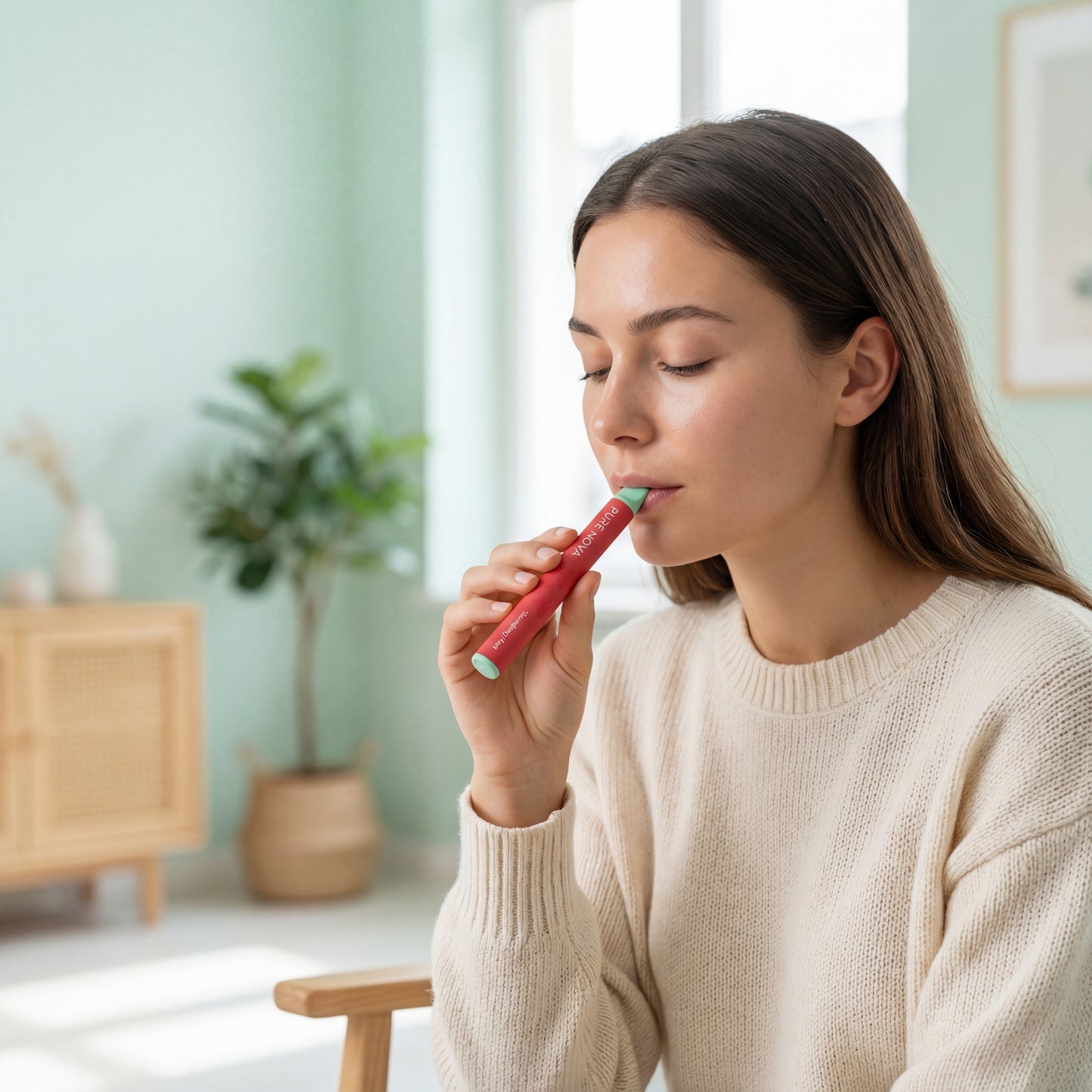 Customer holding Pure Nova Health